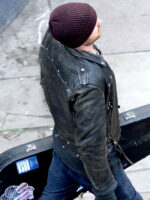 Arron Paul A Long Way Down Distressed Leather Jacket - Image 2