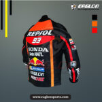 Marc Marquez Honda Repsol Motogp Black Leather Jacket - Image 4