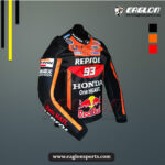 Marc Marquez Honda Repsol Motogp Black Leather Jacket - Image 2