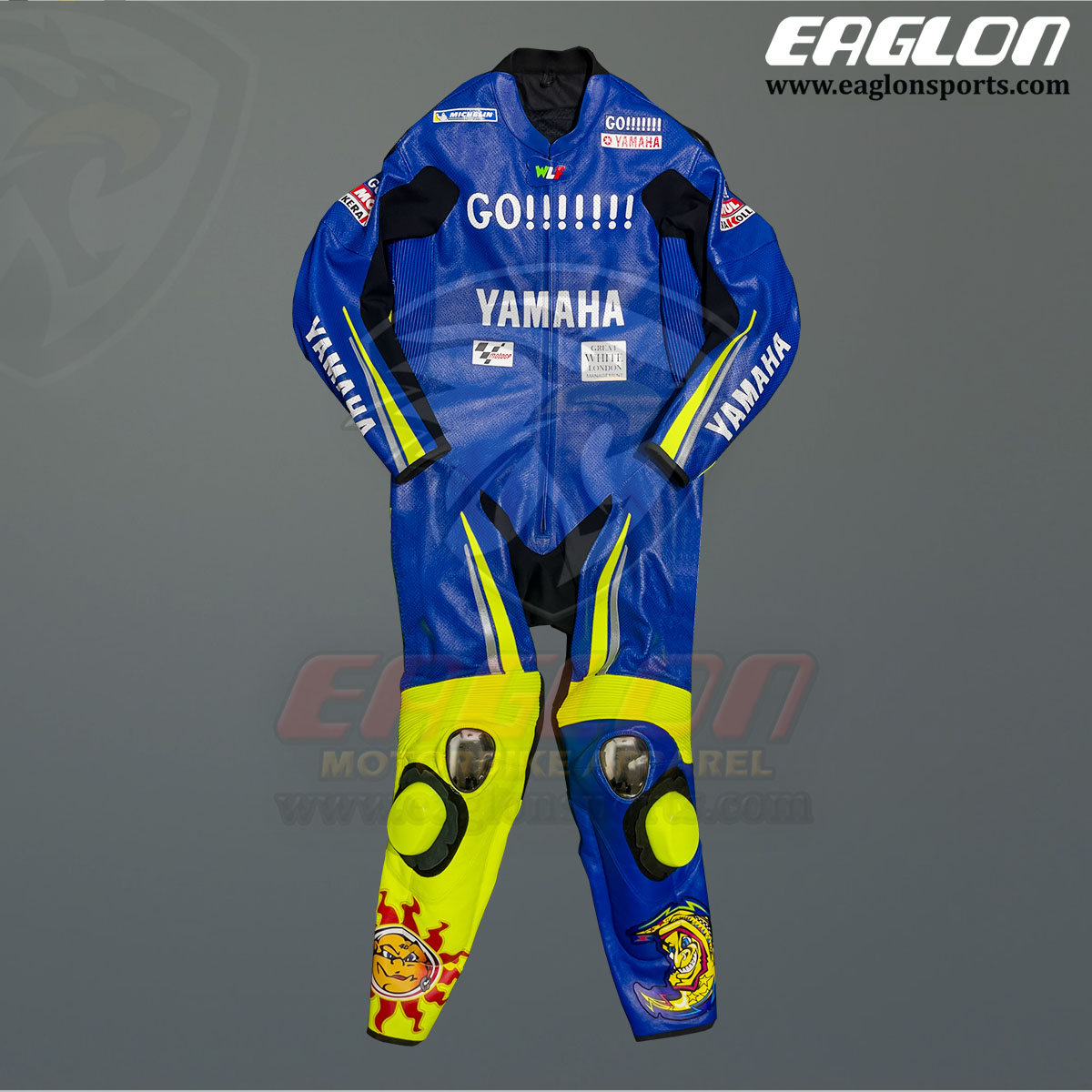 Valentino Rossi Yamaha Go!!! MotoGP 2004 Leather Riding Suit