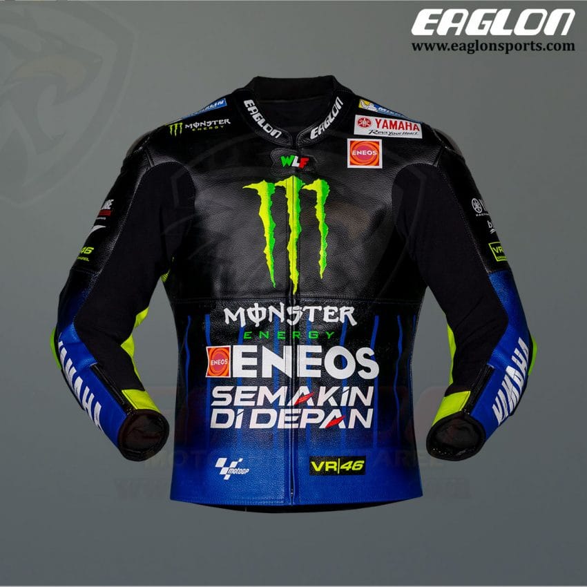Valentino Rossi Yamaha MotoGP 2019 Leather Riding Jacket - Eaglon