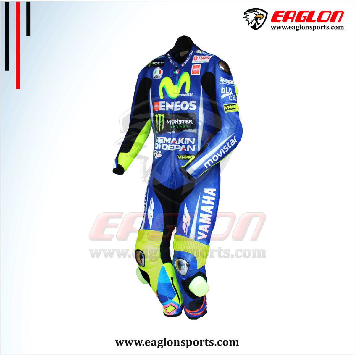 Valentino Rossi Yamaha Movistar MotoGP 2017 Leather Suit Right