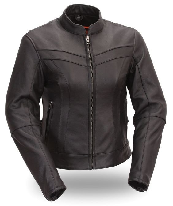 V-Brox Ladies Biker Leather Jacket -Eaglon Sports