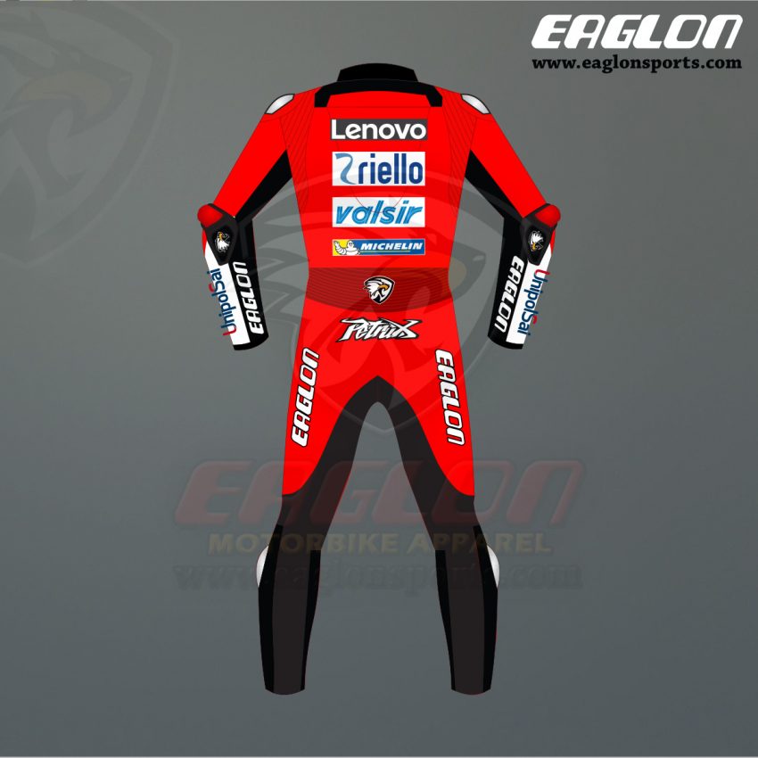 Danilo Petrucci Ducati MotoGP 2020 Leather Race Suit - Eaglon Sports