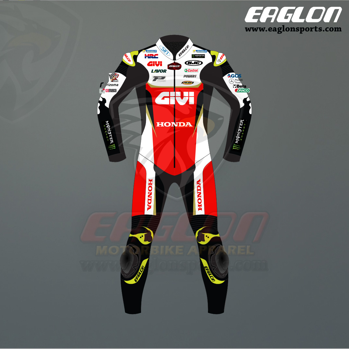 Cal Crutchlow LCR Honda MotoGP 2019 Leather Suit - Eaglon Sports