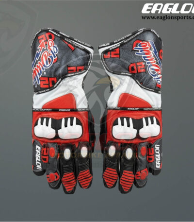 Fabio Qaurtararo MotoGP 2020 Leather Race Gloves