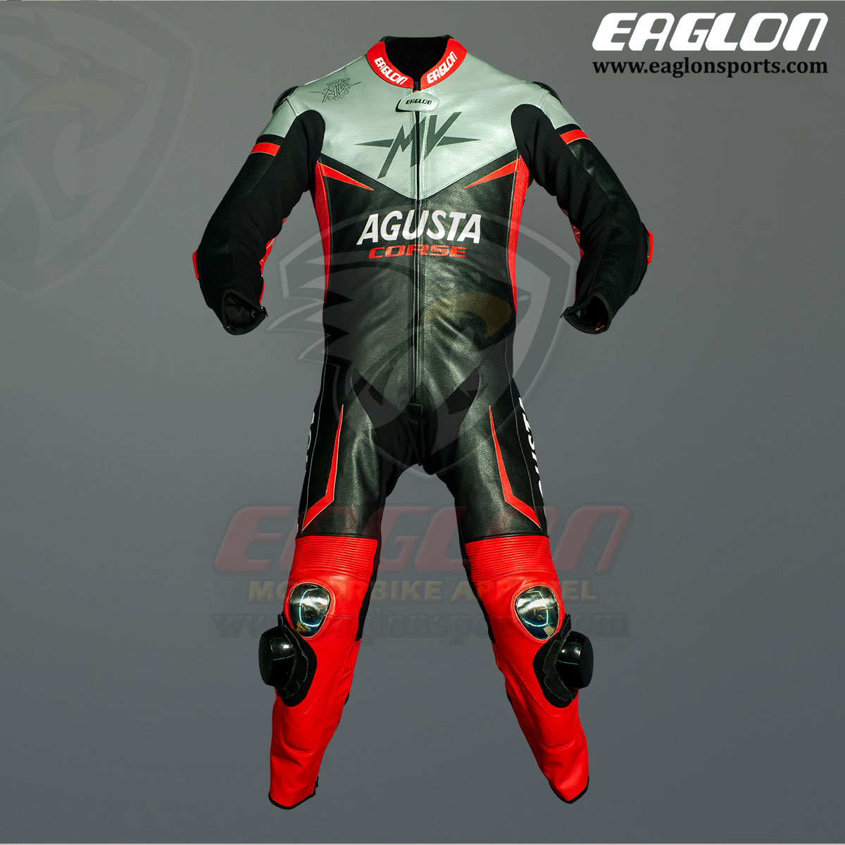 MV Agusta Corse Leather Race Suit Front