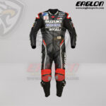 Suzuki Ecstar Black Leather Suit