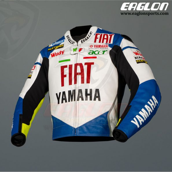 Valentino Rossi FIAT Yamaha MotoGP 2008 Leather Race Jacket