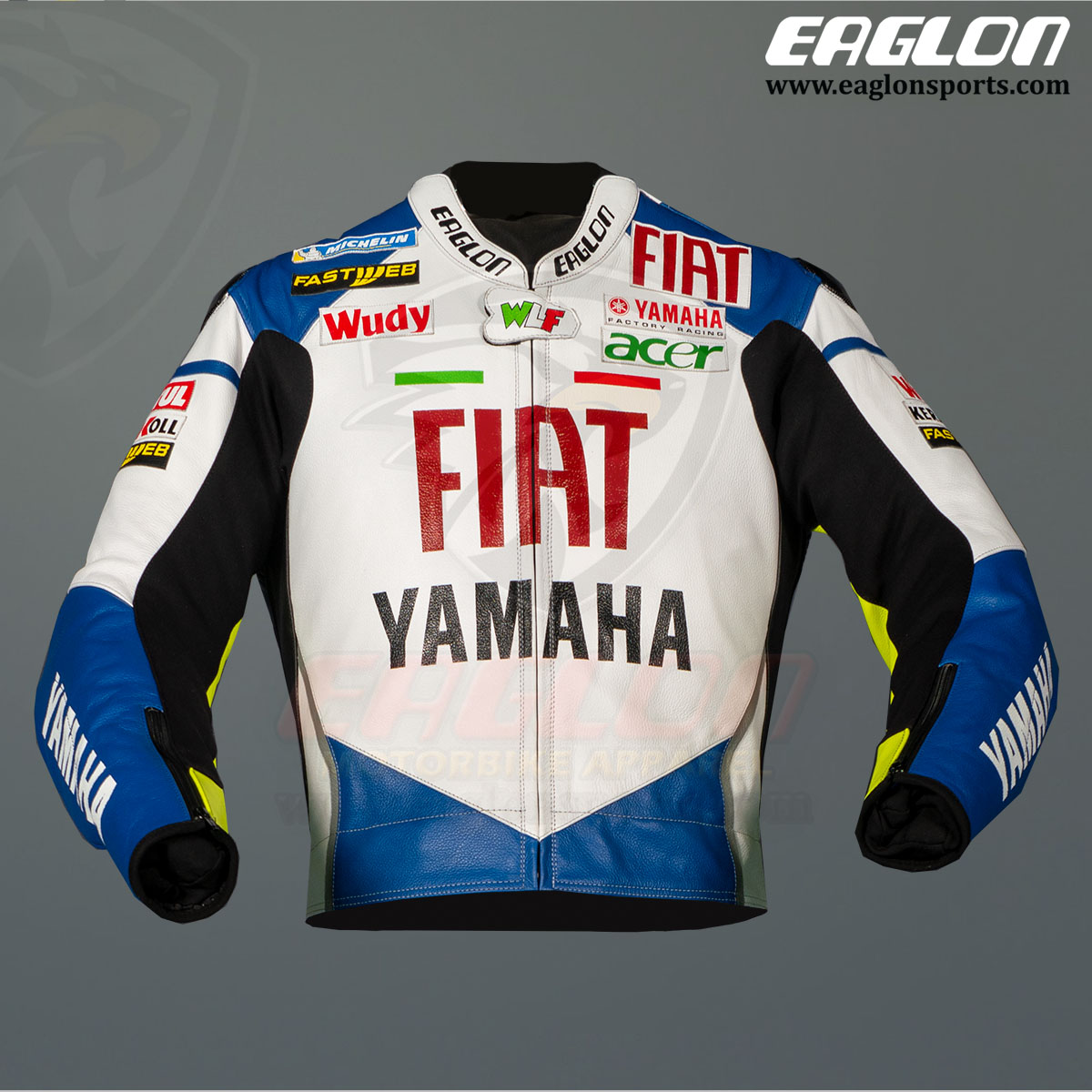 Valentino Rossi Fiat Yamaha MotoGP 2009 Leather Race Jacket