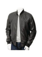 Best Quilted Bomber Style Leather Jacket