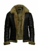 Black Bomber Leather Jacket