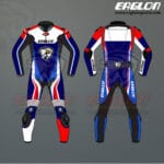 Blue Edge Leather Race Suit