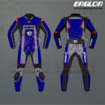 Grej Blue Motorcycle Race Suit