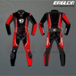 Grej Leather Race Suit