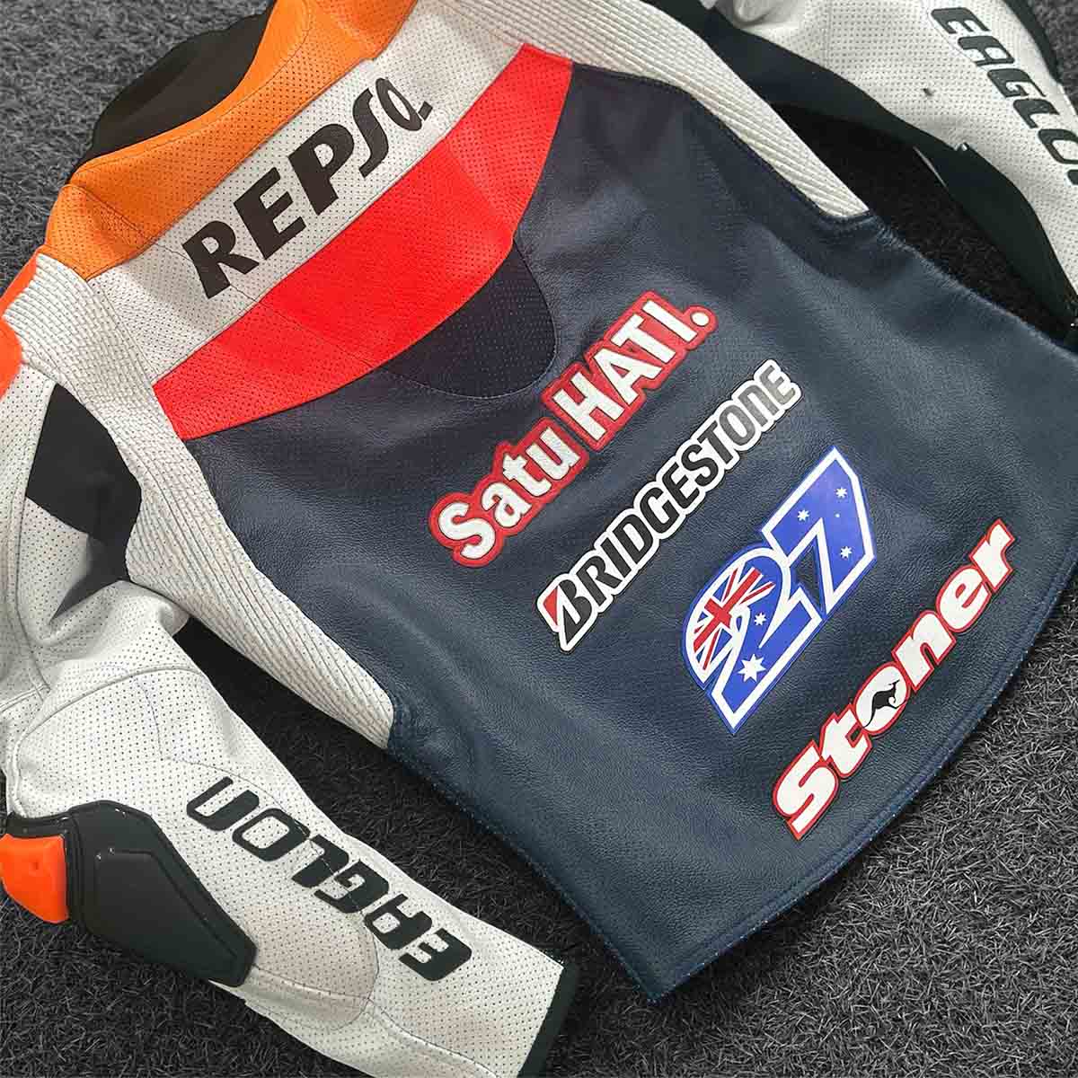 Casey Stoner Honda 2011 Race Jacket Back