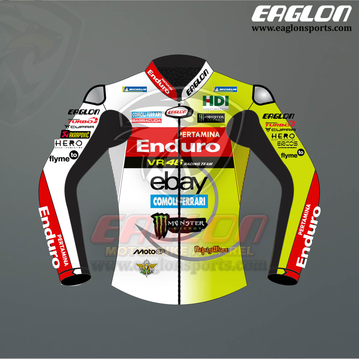 MotoGP Leather Jackets 2025 Fabio-Di-Giannantonio-VR46-Team-2025-Jacket