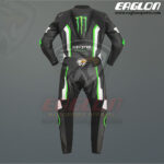 Kawasaki Ninja Black Green Race Suit