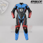 Kawasaki Red and Blue Race Suit