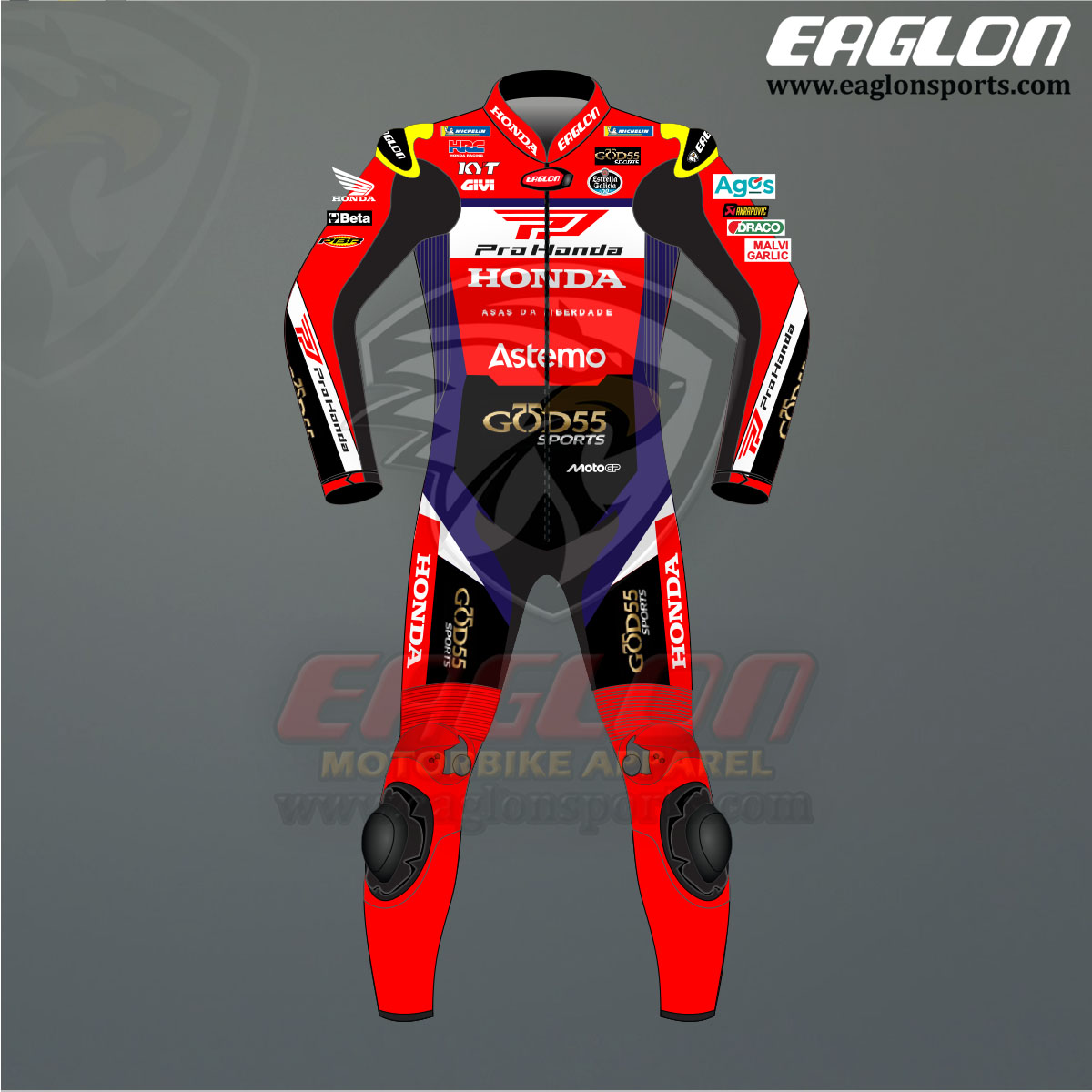 Diogo Moreira LCR Honda 2026 Race Suit Diogo Moreira LCR Honda 2026 Race Suit