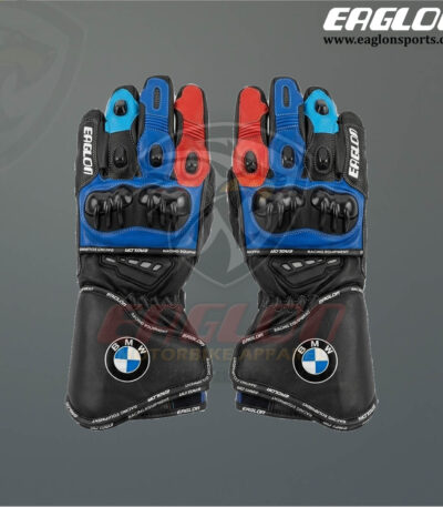 BMW Motorbike Leather Race Gloves